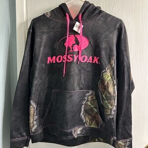 Women’s Mossy Oak Hoodie - Camo and Pink - Medium